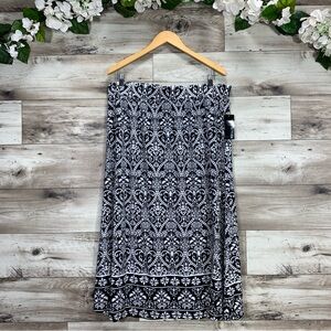 Kim Rogers Black and White Midi Skirt